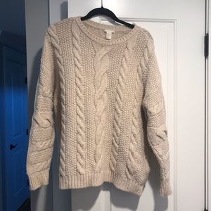 oversized cream sweater